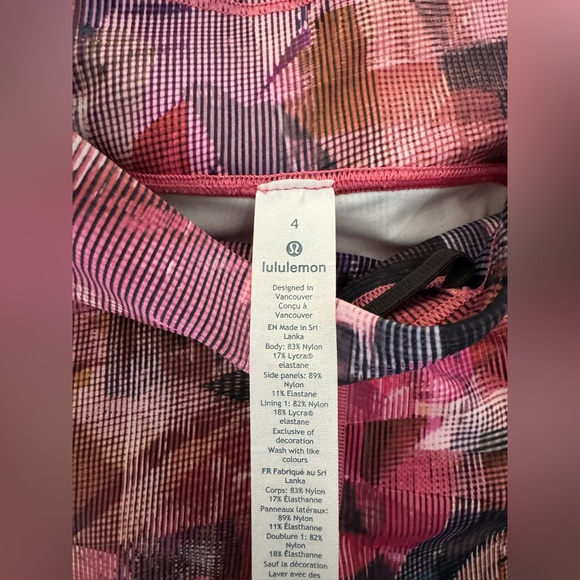 NWOT Lululemon On Pace Crop *21" Sun Dazed Multi Pink - Picture 6 of 9
